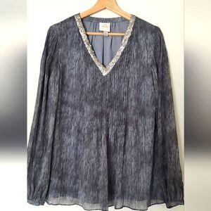 KNOX ROSE Gray women's blouse size M